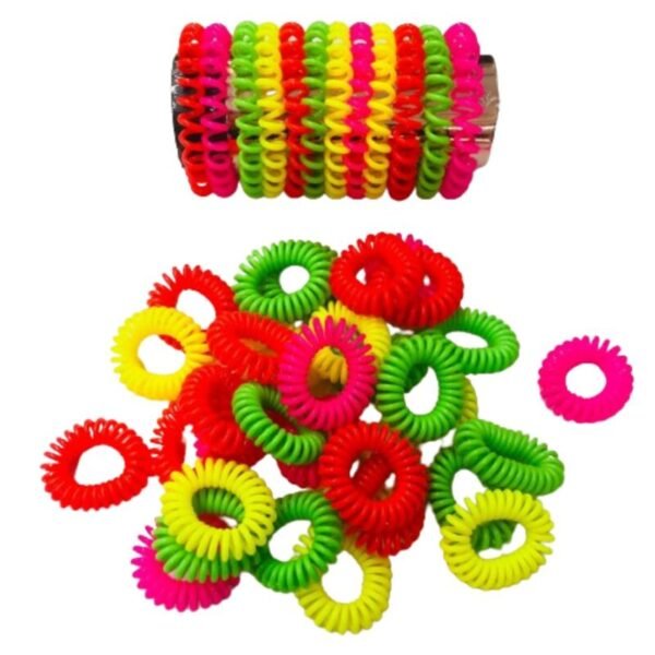 Promo 10 pulseras resorte fluo niños