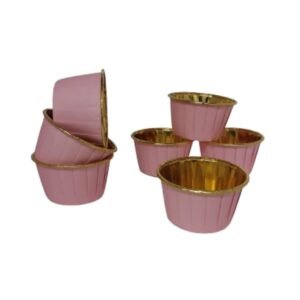 Pirotines cupcakes metalizados pastel (pack x 10)