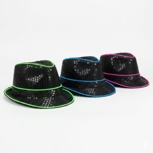 Sombrero tanguero lentejuela luminoso
