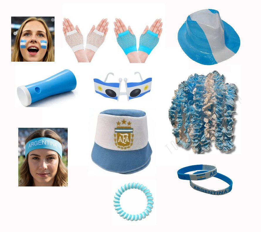 Combo cotillon Argentina 50 a 80 personas
