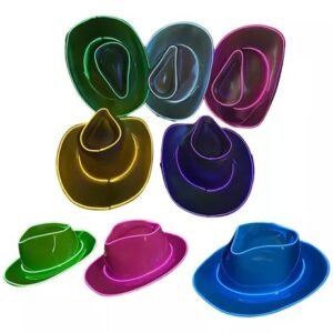 Sombrero plastico luminoso neon