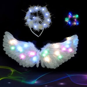 Set Angel luminoso (ala y vincha)