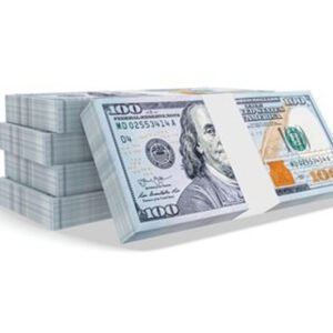 Fajo de billetes dolar fantasía (pack x 100)