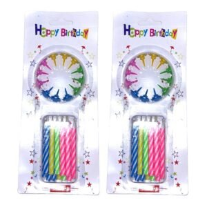 Velitas 6 cm set x 12 rayadas