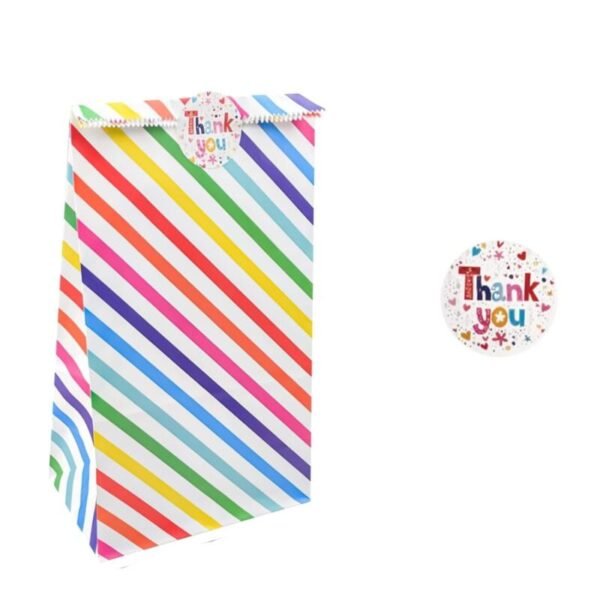 Bolsa estuche c/stickers rayadas (pack x 12)