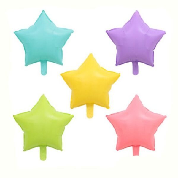 Globos estrella pastel