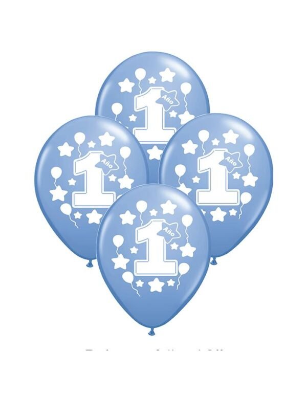 Globos latex 1er añito (pack x 5)
