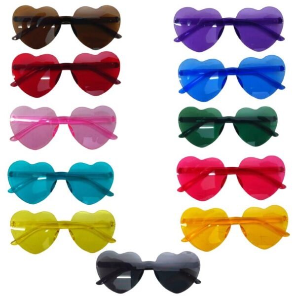 Promo 24 lentes corazon acrilico