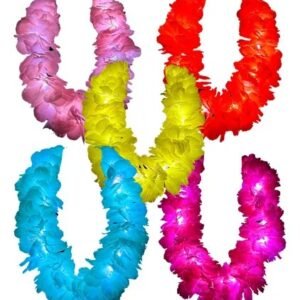 Promo 5 collares hawaianos luminosos