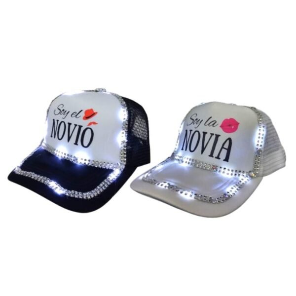 Visera trucker luminosa "Soy la novia/novio"