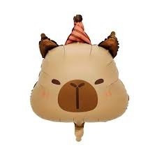 Globo capibara cara con bonete 20"