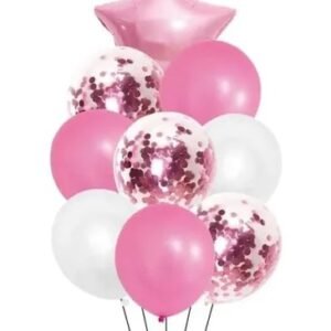 Set globos 9 piezas con estrella