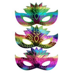 Promo 12 antifaces flúo holografico