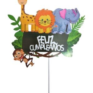 Topper para torta animalitos