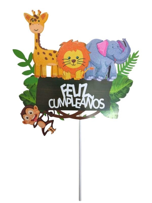 Topper para torta animalitos