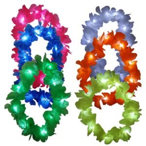 Promo 12 collares hawaianos luminosos económicos