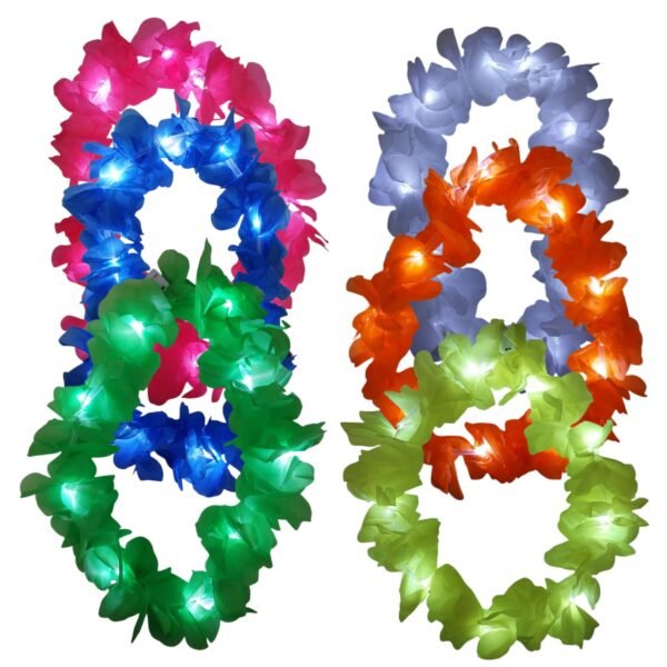 Promo 12 collares hawaianos luminosos económicos
