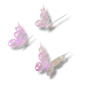Mariposas decorativas iridiscentes (6 pcs)