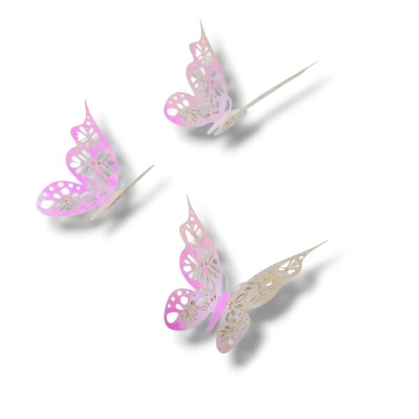 Mariposas decorativas iridiscentes (6 pcs)