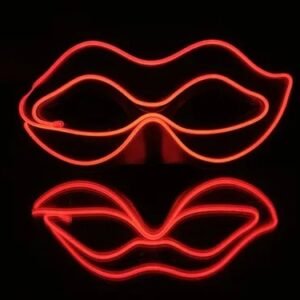 Antifaz luminoso neon rojo