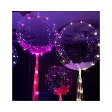 Globo burbuja luminoso con plumas y lluvia 18"