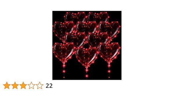 Globo burbuja luminoso corazón 18"