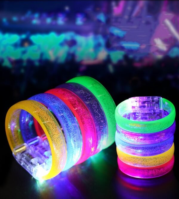 Promo 10 pulseras brazalete luminoso flash