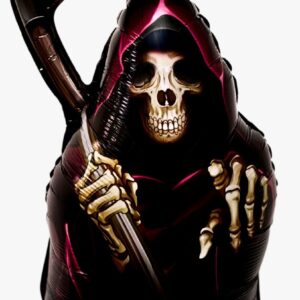 Globo metalizado halloween silueta Parca 60 cm