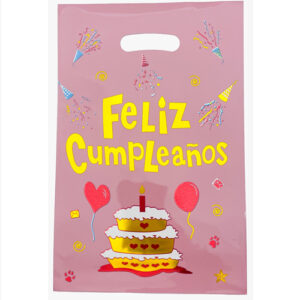 Bolsa Feliz Cumple regalo torta corazón (pack x 10)