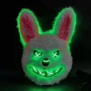 Máscara conejo peluche luminosa
