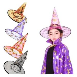 Set sombrero bruja y capa