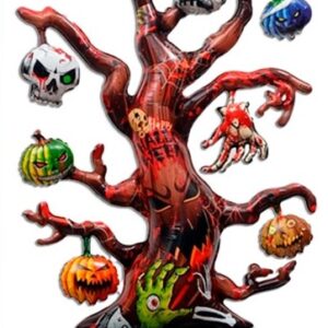 Globo metalizado halloween con base 1 m. arbol