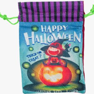 Promo 12 bolsita caramelera Halloween tela arpillera