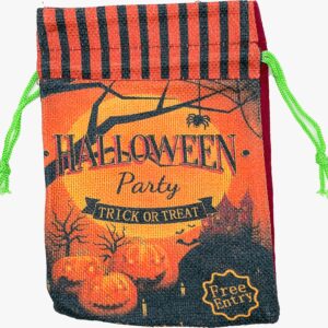 Bolsita caramelera Halloween tela arpillera