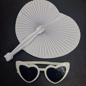 Promo 20 lentes corazón y 20 abanicos corazón