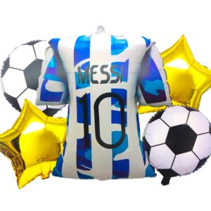 Set 5 globos Messi con camiseta