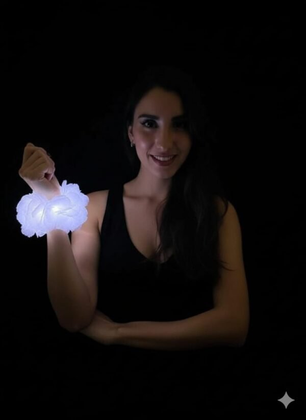 Promo 10 pulseras hawaianas blancas luminosas