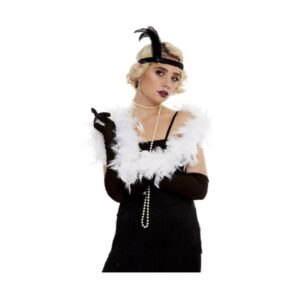 Boa de plumas blanca