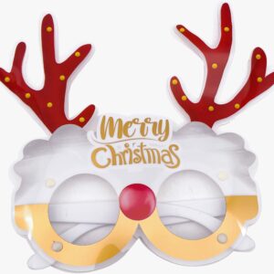 Promo 12 anteojos navidad acetato reno blanco