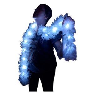 Boa plumas de tela luminosas