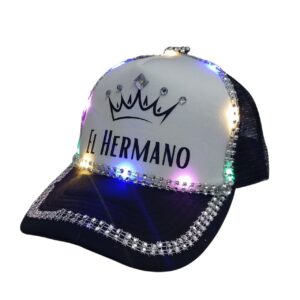 Visera trucker luminosa strass «el hermano/la hermana»
