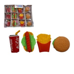 Promo 10 gomitas de borrar comida rápida