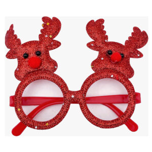 Promo 12 anteojos navidad gibre reno rojo