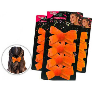 Moños colita para pelo fluo