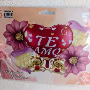 Set globos 5 piezas TE AMO