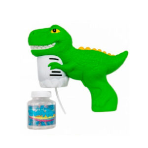 Pistola burbujero dinosaurio verde luminosa