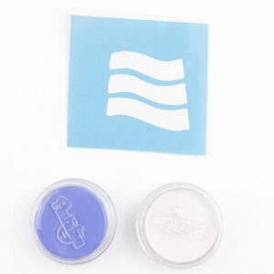 Kit bandera stencil y 2 maquillajes