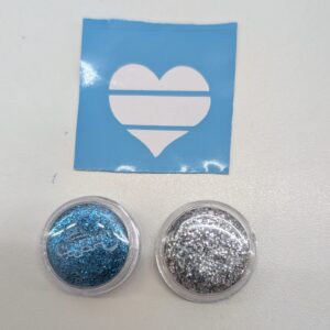 Kit corazon stencil y 2 maquillajes