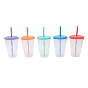 Promo 10 vasos conicos transparentes con tapa y sorbete