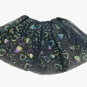 Pollera Tutu con corazones holográficos
